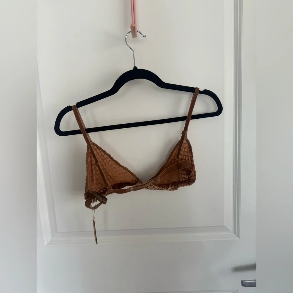 SKIMS Velvet Burnout Logo Triangle Bralette - Picture 4 of 6
